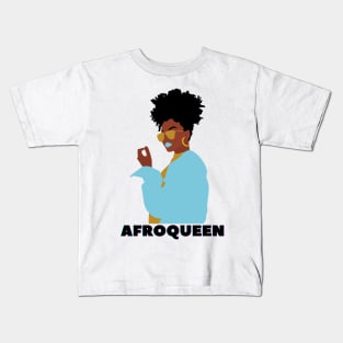 Afroqueen, Afro american woman Kids T-Shirt